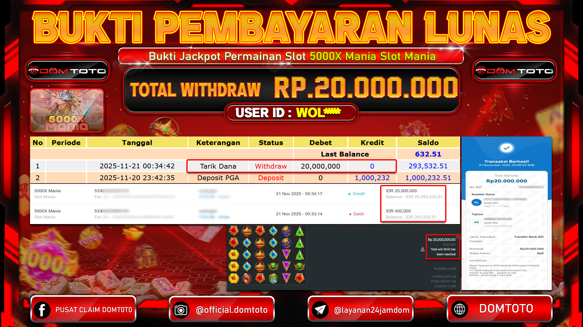 JACKPOT SLOT Slot 5000X Mania Slot Mania 21 NOVEMBER 2025